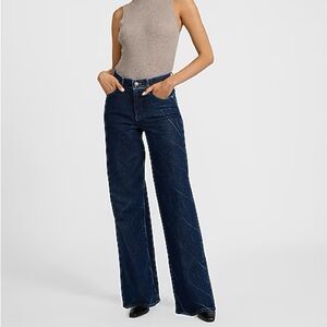 High Waisted Dark Wash Wide Leg Jeans